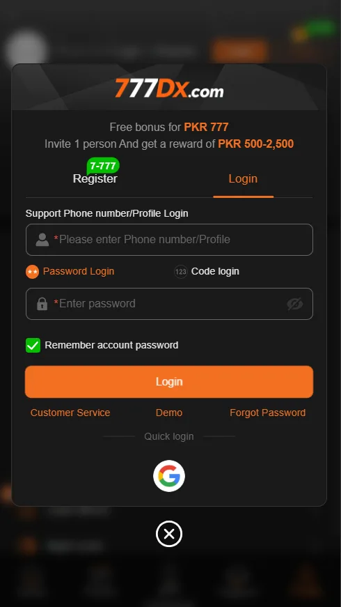 777dx login